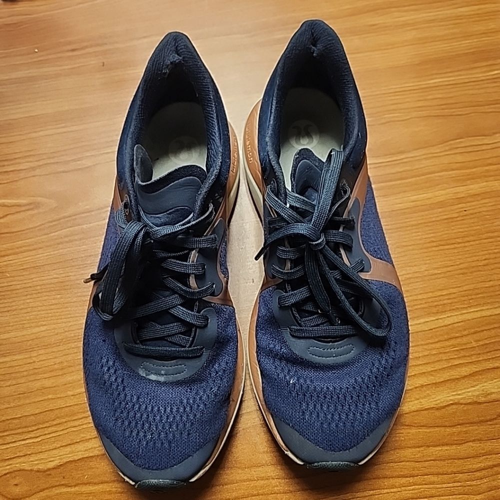 Lululemon Chargefeel Workout Low Athletic Navy Rose Gold Shoes Women's 9.5
